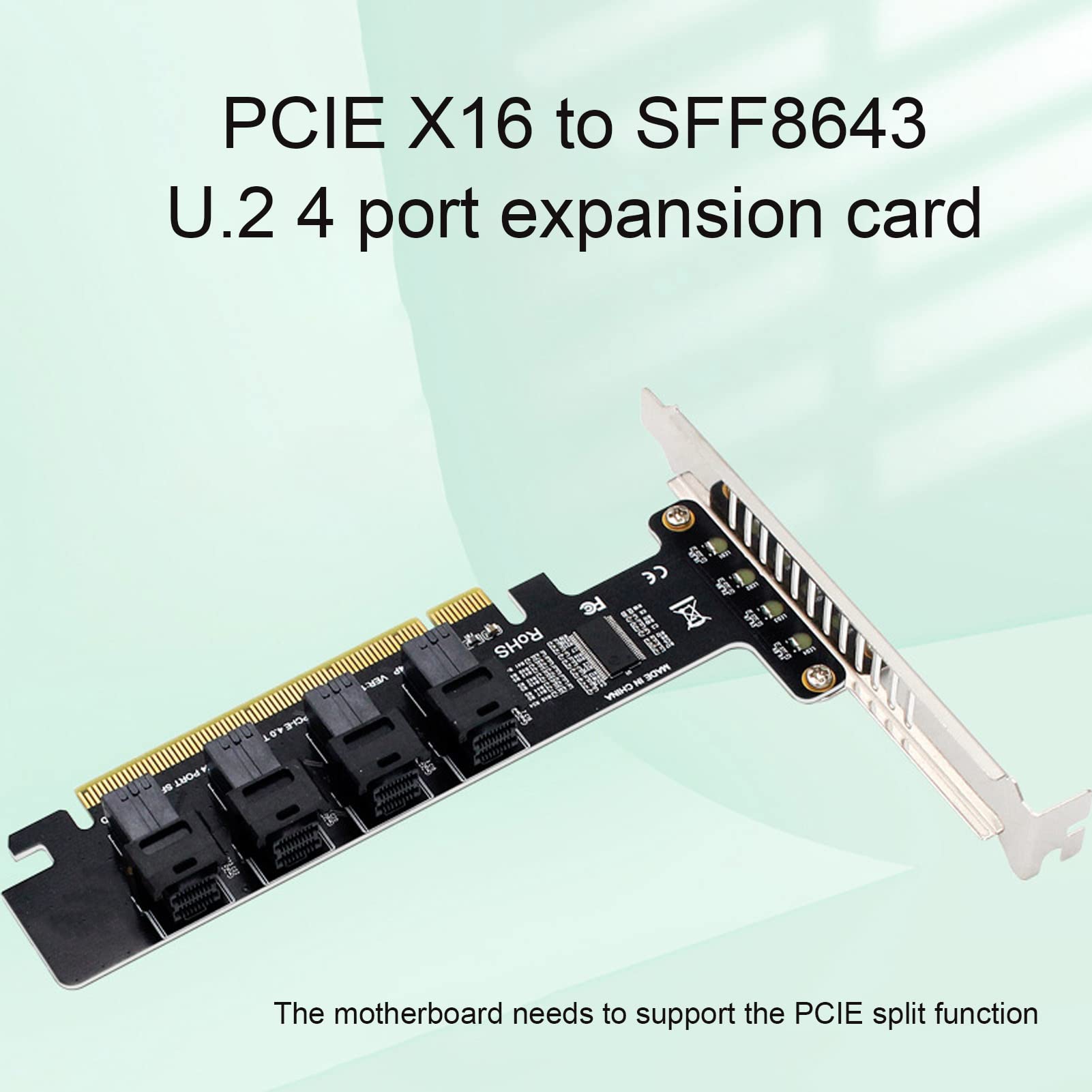 Amazon.co.jp: PCIE - U.2 アダプターカード、PCIE X16-4 ポート
